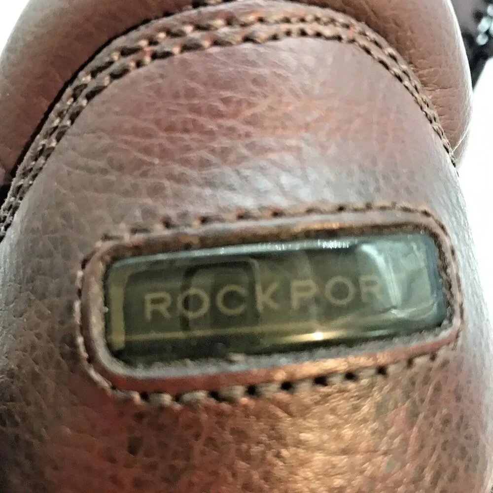 Rockport Ridgefield Eureka Oxford K71201 Men's 11.5M Brown Lace Up Leather Shoes